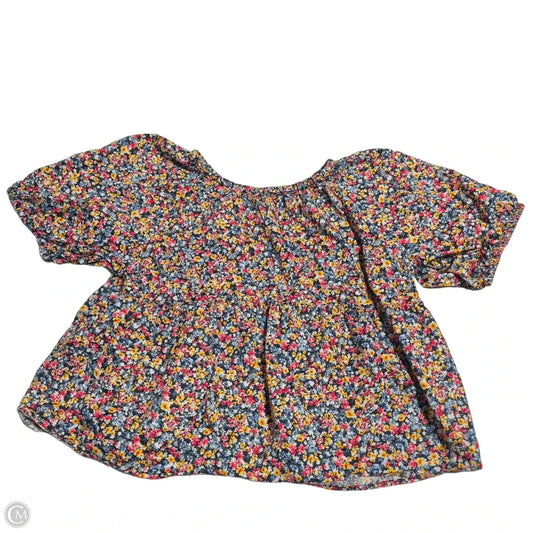 Top Short Sleeve By Old Navy In Floral Print, Size: L