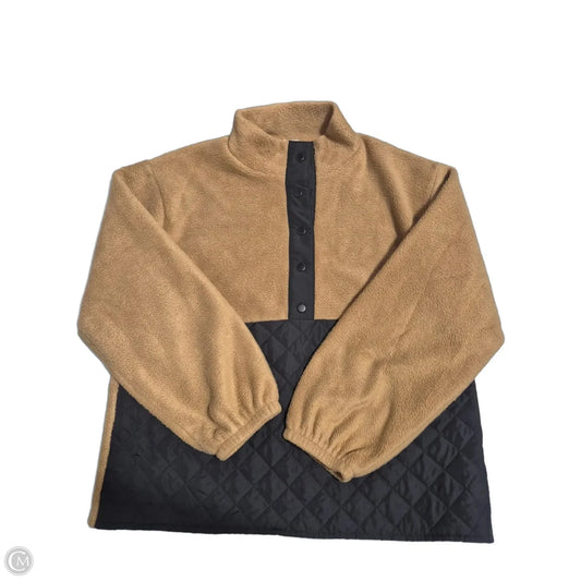 Sweatshirt Collar By J. Crew In Black & Brown, Size: M