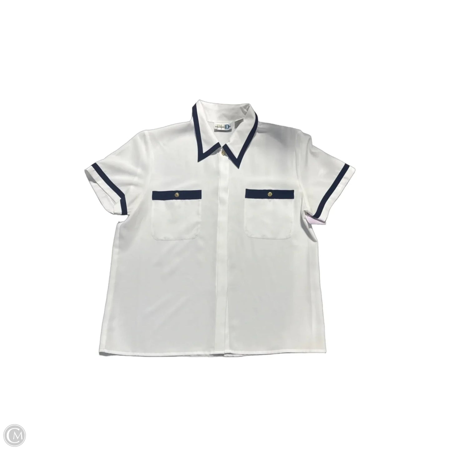 Top Short Sleeve By Paul Harris In White, Size: M