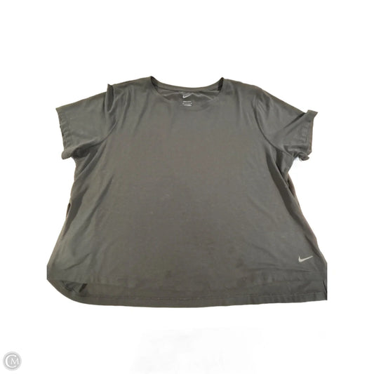 Athletic Top Short Sleeve By Nike In Black, Size: 1x