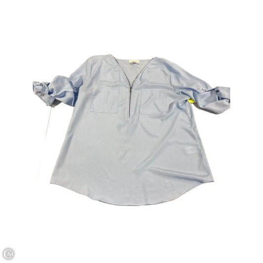 Top Short Sleeve By Calvin Klein In Blue, Size: L