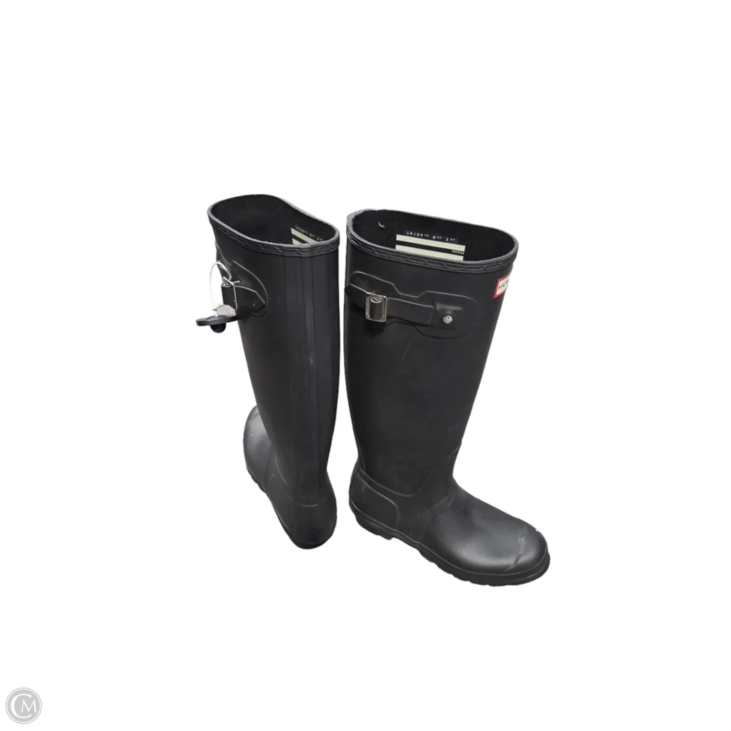 Boots Mid-calf Flats By Hunter In Black, Size: 9