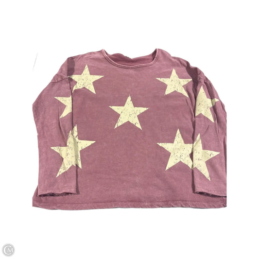 Top Long Sleeve By Easel In Red, Size: M