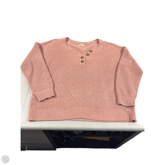 Sweater By Maurices In Pink, Size: Xxl