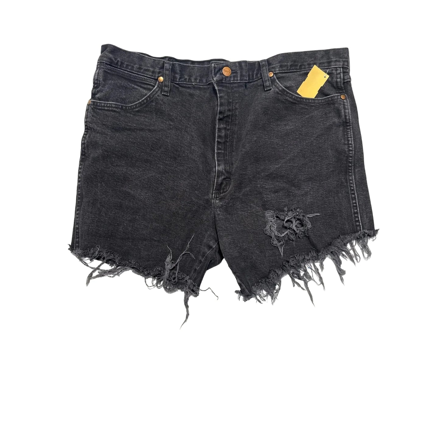 Shorts By Wrangler In Black Denim, Size: 14