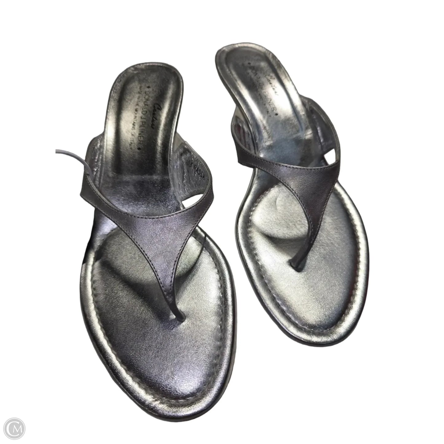 Shoes Heels Stiletto By Donald Pliner In Silver, Size: 8