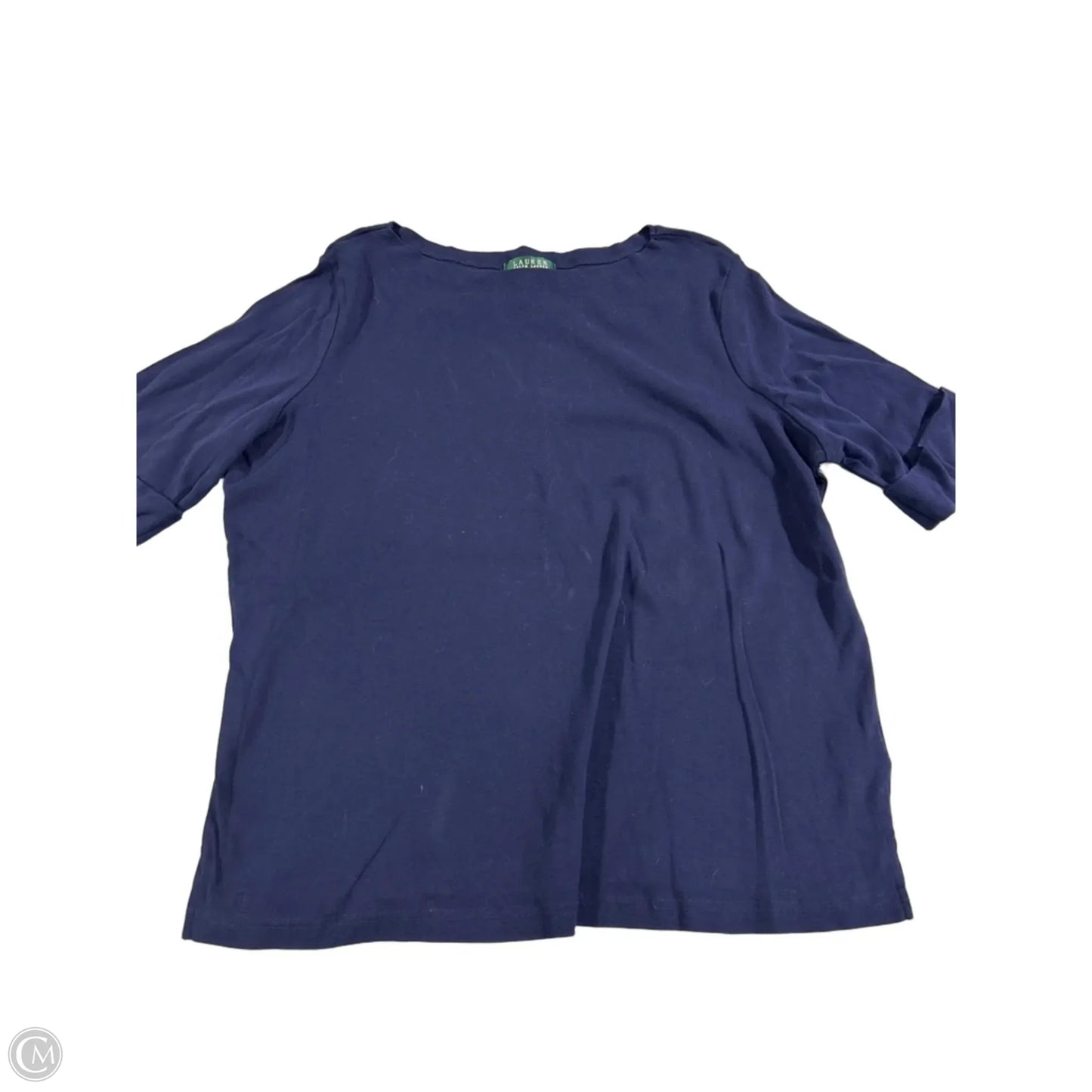 Top Short Sleeve By Ralph Lauren In Navy, Size: 2x