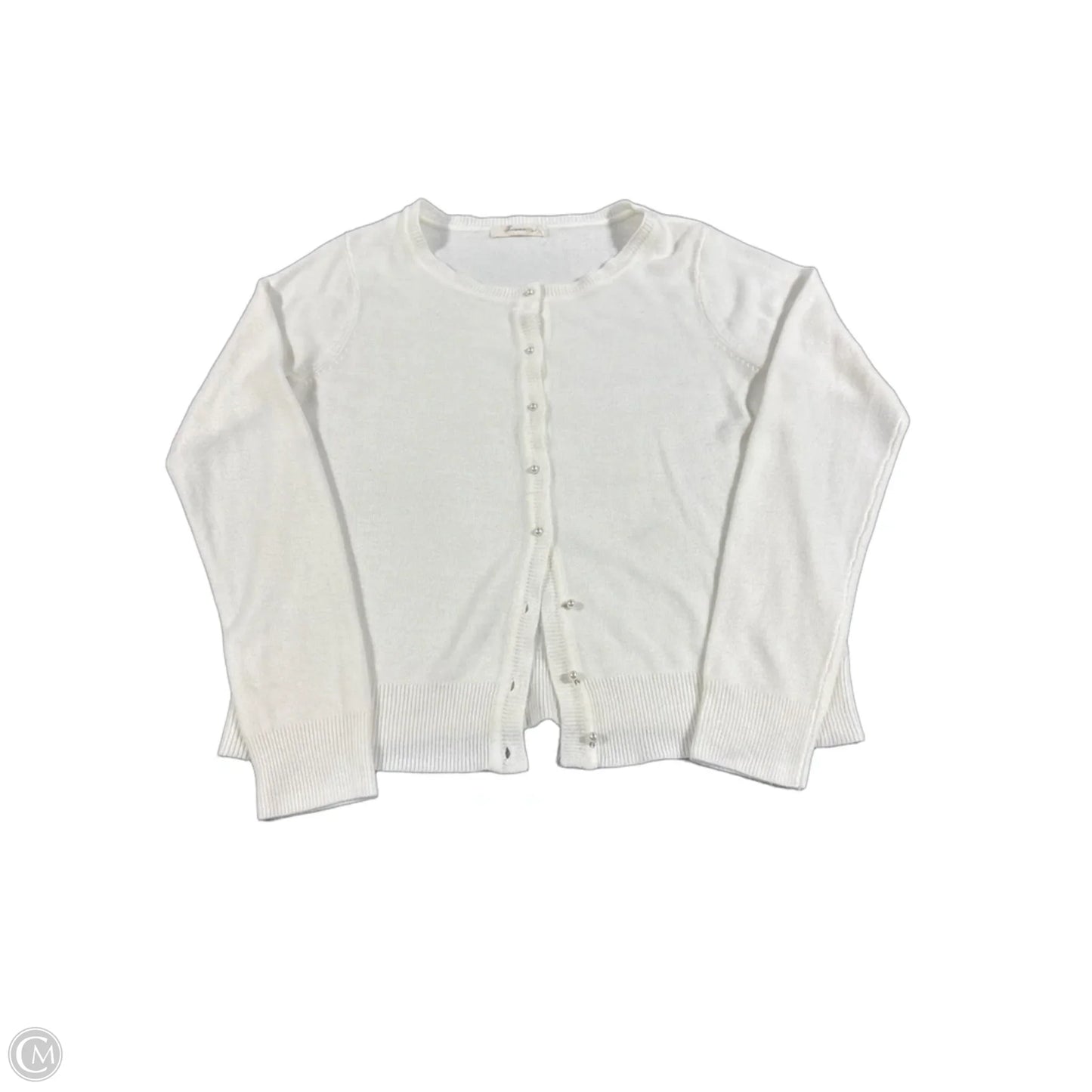 Top Long Sleeve By Forever 21 In White, Size: M