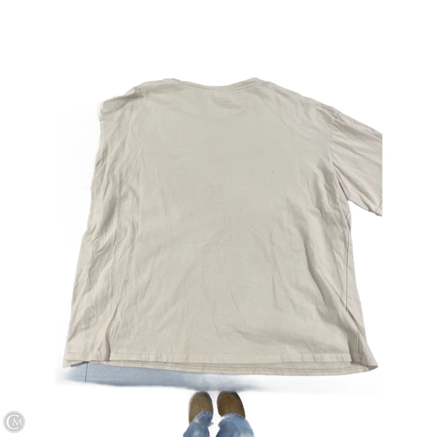 Top Short Sleeve By Cme In Tan, Size: Xl