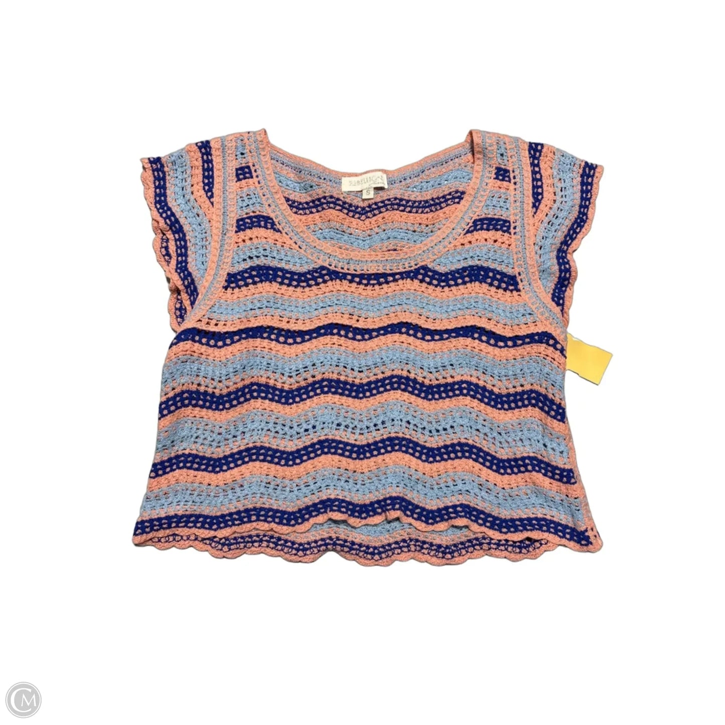 Top Sleeveless By Rebellion In Blue, Size: S