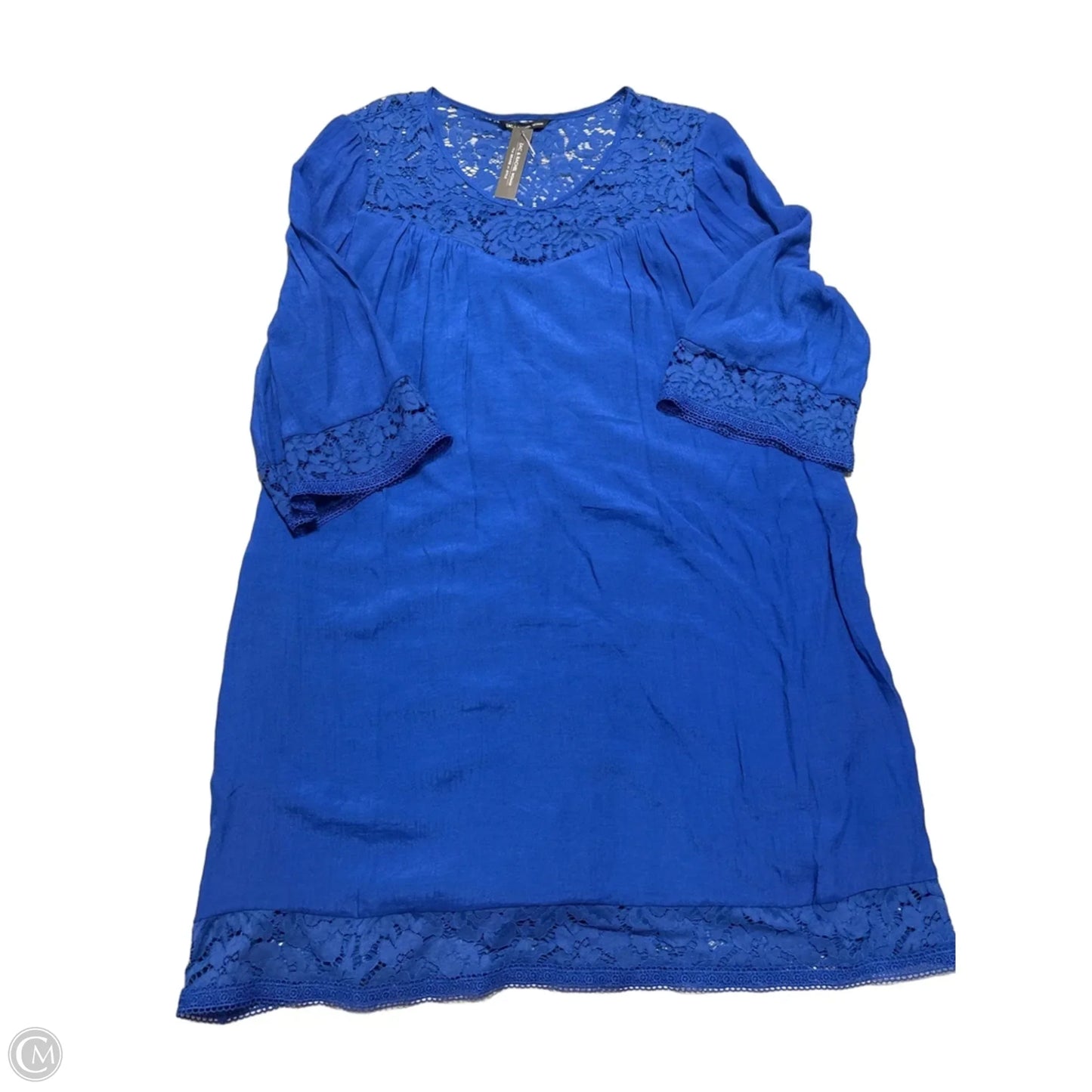 Dress Casual Midi By Zac And Rachel In Blue, Size: 1x