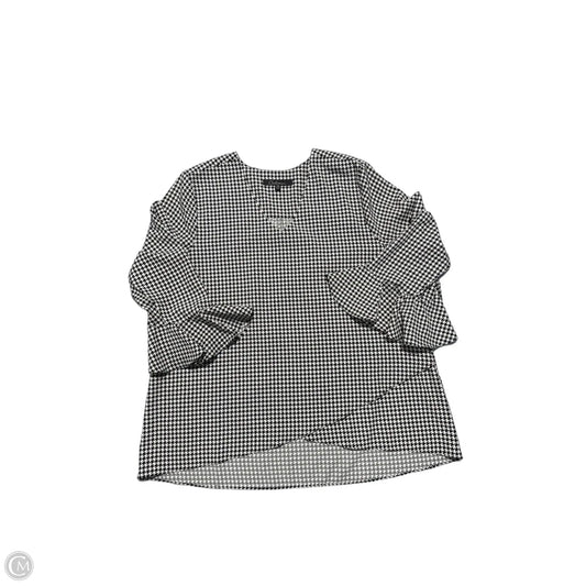 Top Long Sleeve By Calessa In Black & White, Size: M