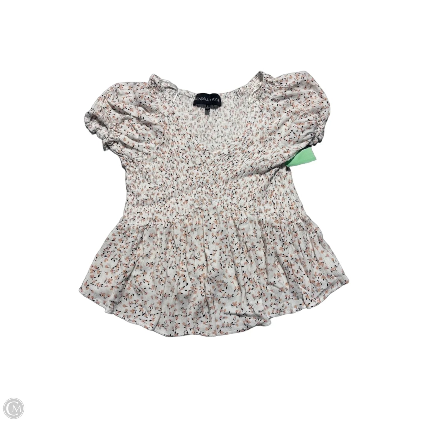 Top Short Sleeve By Kendall + Kylie In White, Size: L