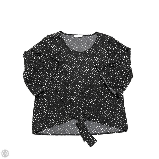 Top Long Sleeve By Les Amis In Black, Size: S