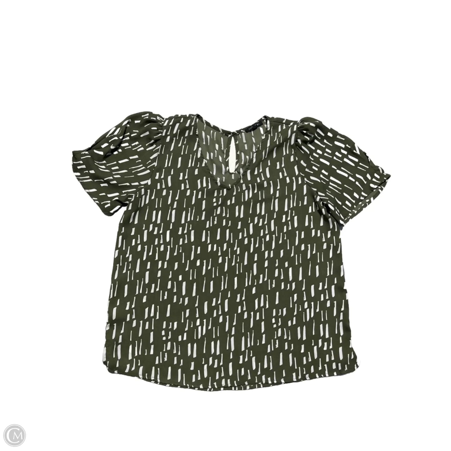 Top Short Sleeve By Papermoon In Green, Size: M