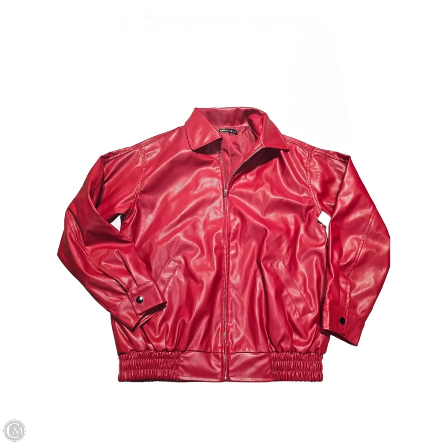 Jacket Leather By Shein In Red, Size: Xs