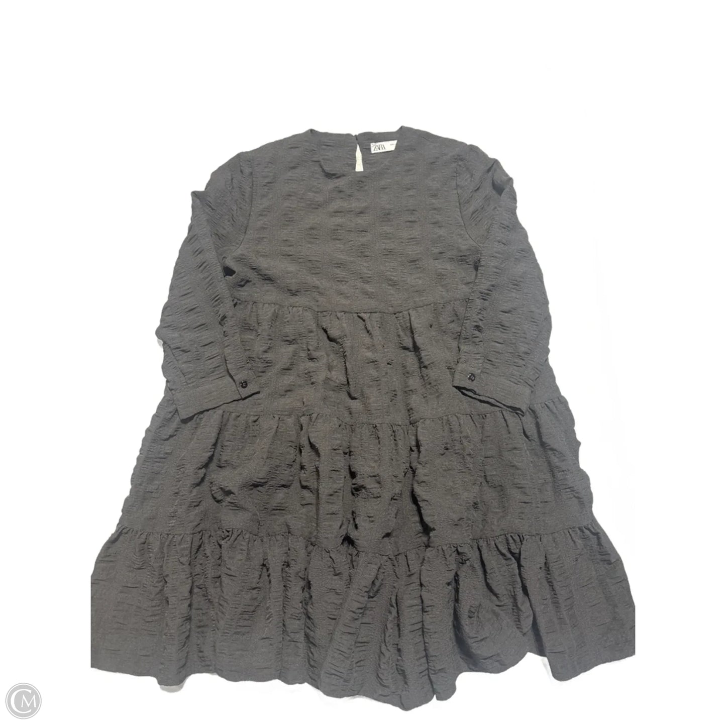 Dress Casual Midi By Zara In Black, Size: S