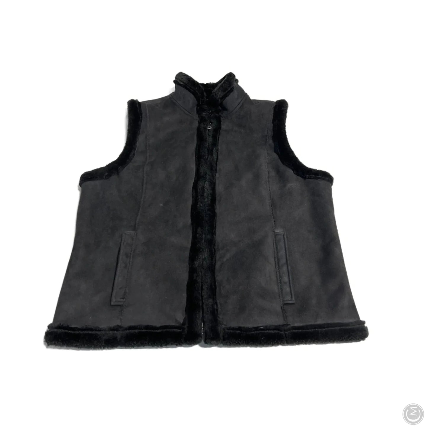 Vest Faux Fur & Sherpa By Cmb In Black, Size: L