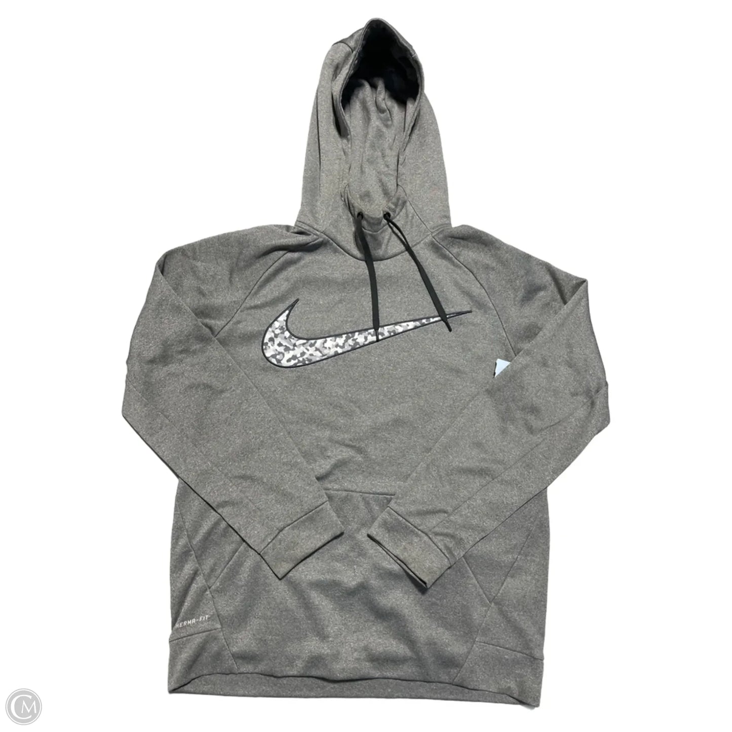 Sweatshirt Hoodie By Nike In Grey, Size: M