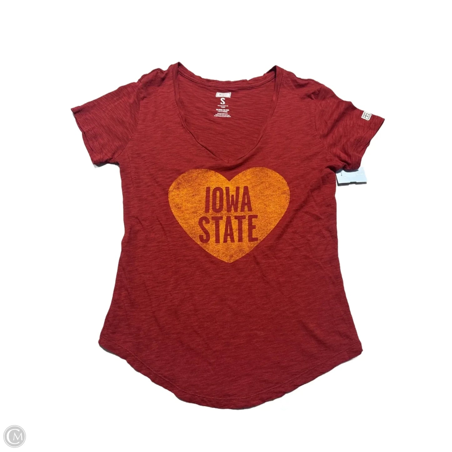 Top Short Sleeve By Cmb In Red, Size: S