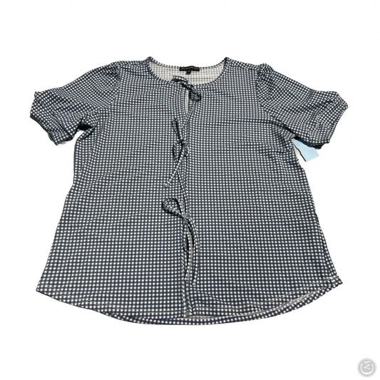 Top Short Sleeve By Adrianna Papell In Blue, Size: M