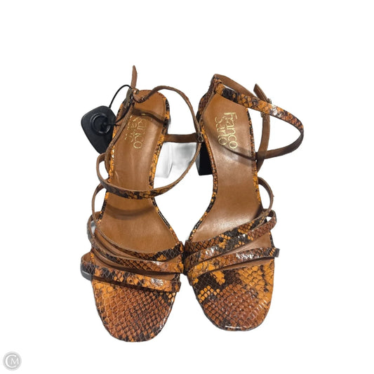 Shoes Heels Block By Franco Sarto In Brown, Size: 7.5