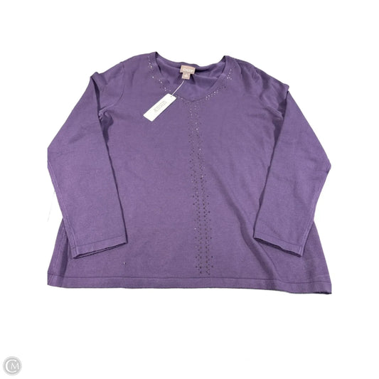 Top Long Sleeve By Chicos In Purple, Size: L