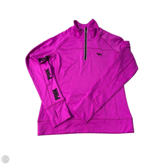 Athletic Top Long Sleeve Collar By Pink In Purple, Size: S