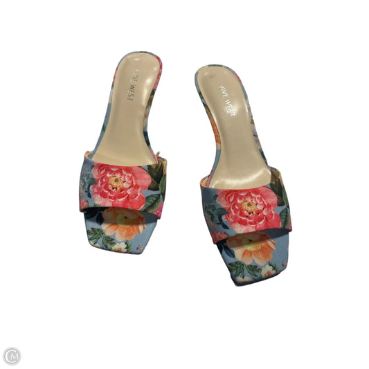 Shoes Heels Kitten By Nine West In Floral Print, Size: 8