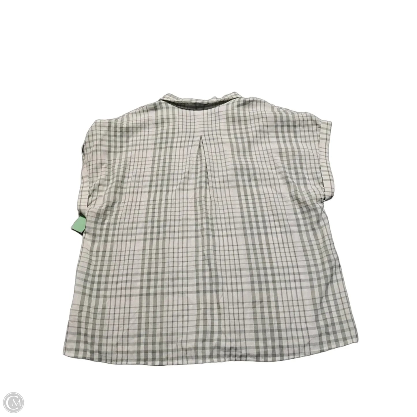 Top Sleeveless By Calvin Klein In Green & White, Size: Xl