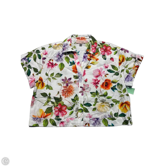 Top Short Sleeve By Philosophy In Floral Print, Size: M