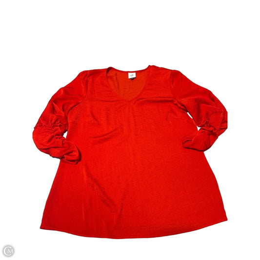 Top 3/4 Sleeve By Cabi In Red, Size: M