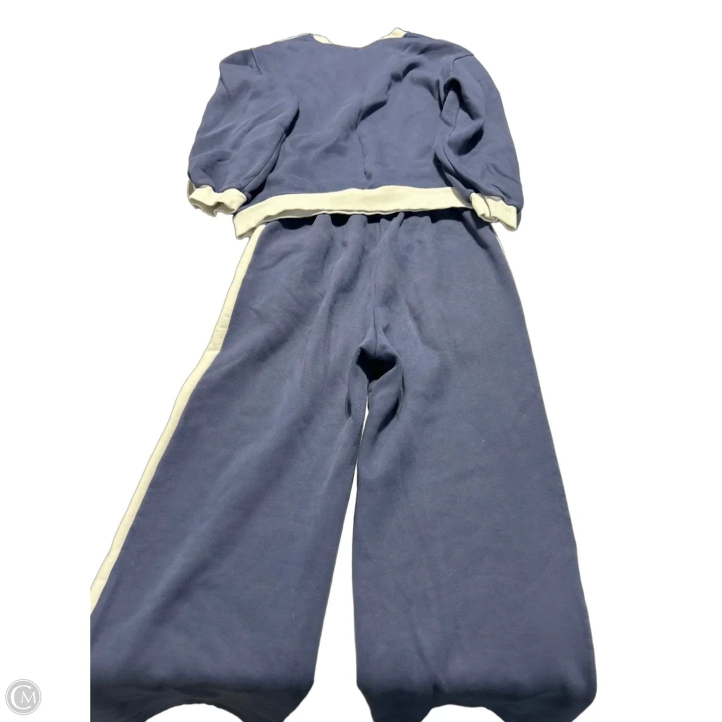Top 2pc Long Sleeve By Cme In Blue & White, Size: S