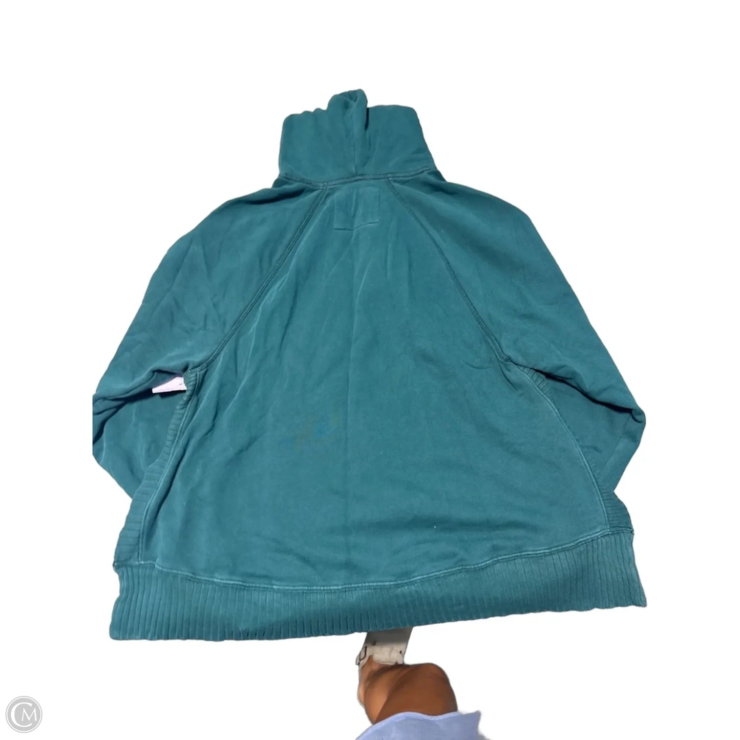 Sweatshirt Hoodie By American Eagle In Green, Size: S