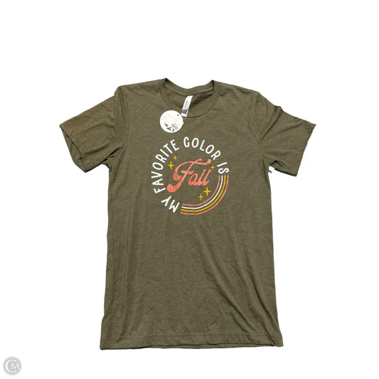 Top Short Sleeve Basic By Bella + Canvas In Green, Size: S