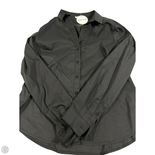 Top Long Sleeve By Love Tree In Black, Size: L