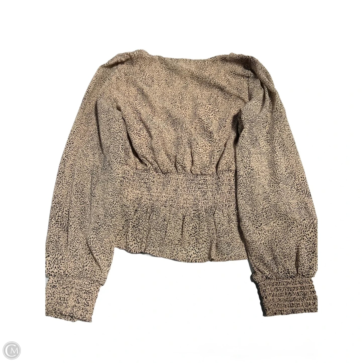 Blouse Long Sleeve By Japna In Animal Print, Size: M