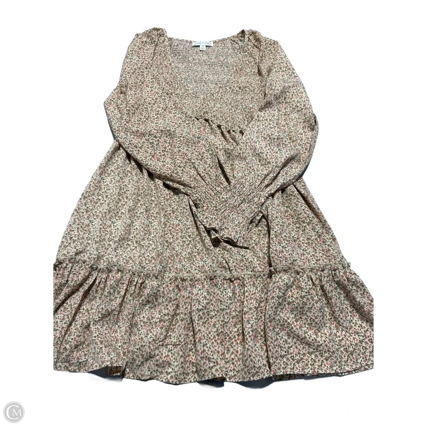 Dress Casual Short By She + Sky In Floral Print, Size: S