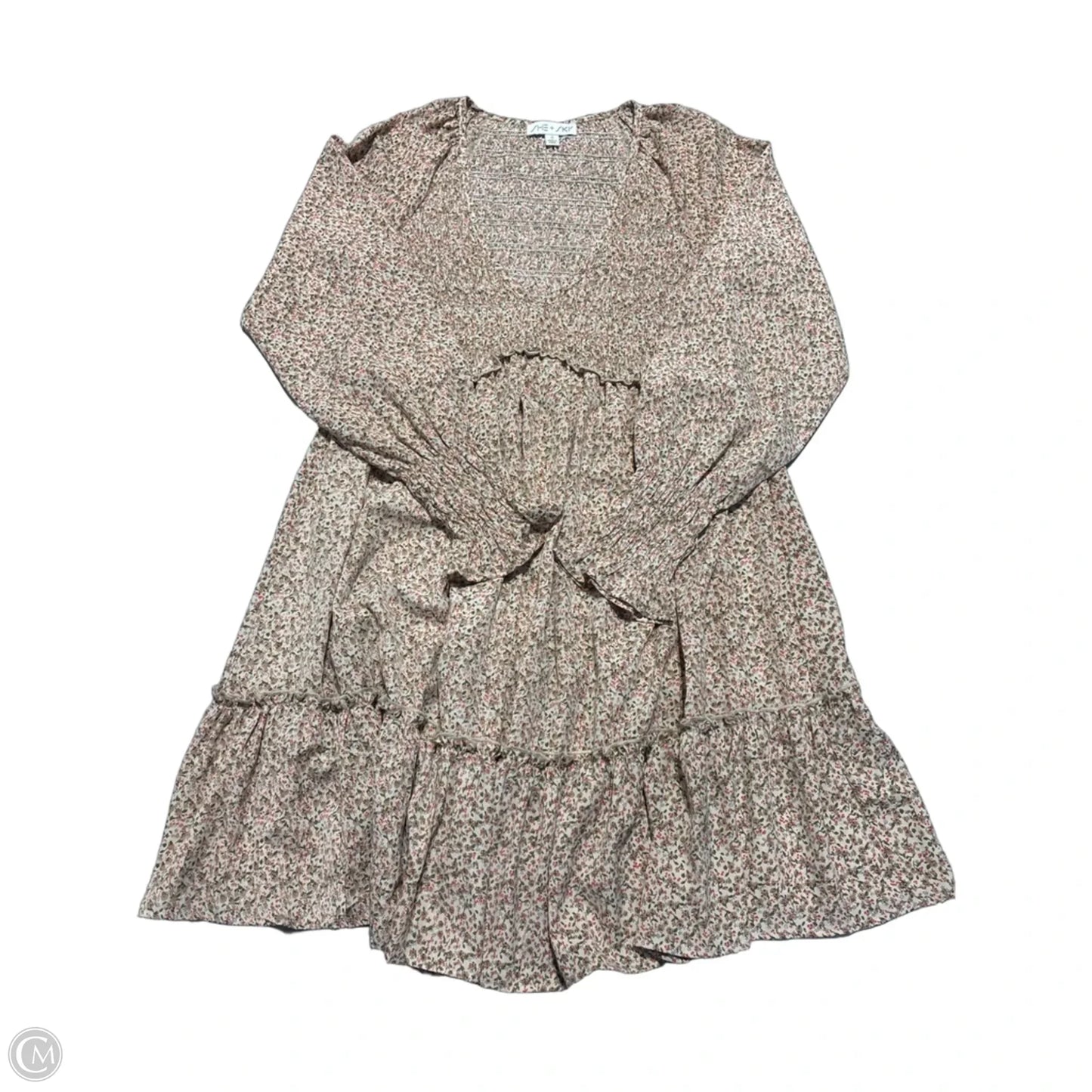 Dress Casual Short By She + Sky In Floral Print, Size: S
