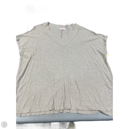 Top Short Sleeve By Pink Lily In Beige, Size: M