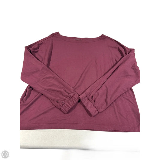 Top Long Sleeve By Soma In Maroon, Size: Xl