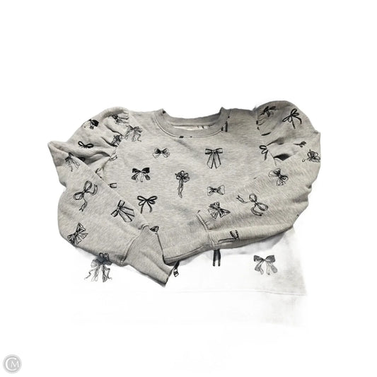 Sweatshirt Crewneck By Maeve In Grey, Size: M
