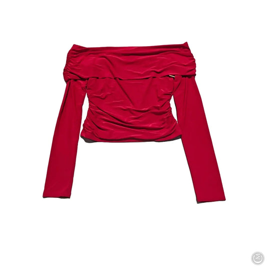 Top Long Sleeve By Moa Moa In Red, Size: S