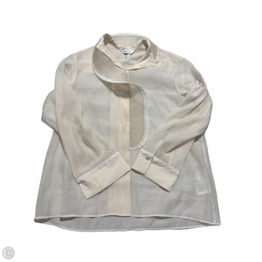 Top Long Sleeve By H&m In Cream, Size: S