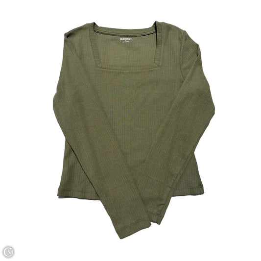 Top Long Sleeve Basic By Old Navy In Green, Size: M