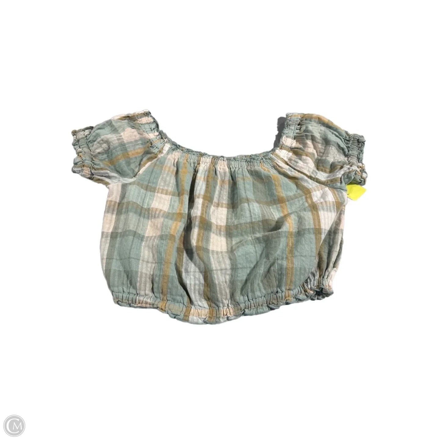 Top Short Sleeve By American Eagle In Green, Size: Xs