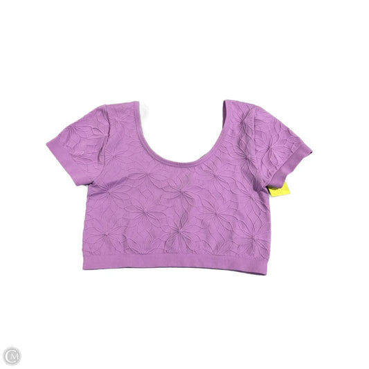 Top Short Sleeve By American Eagle In Purple, Size: Xs