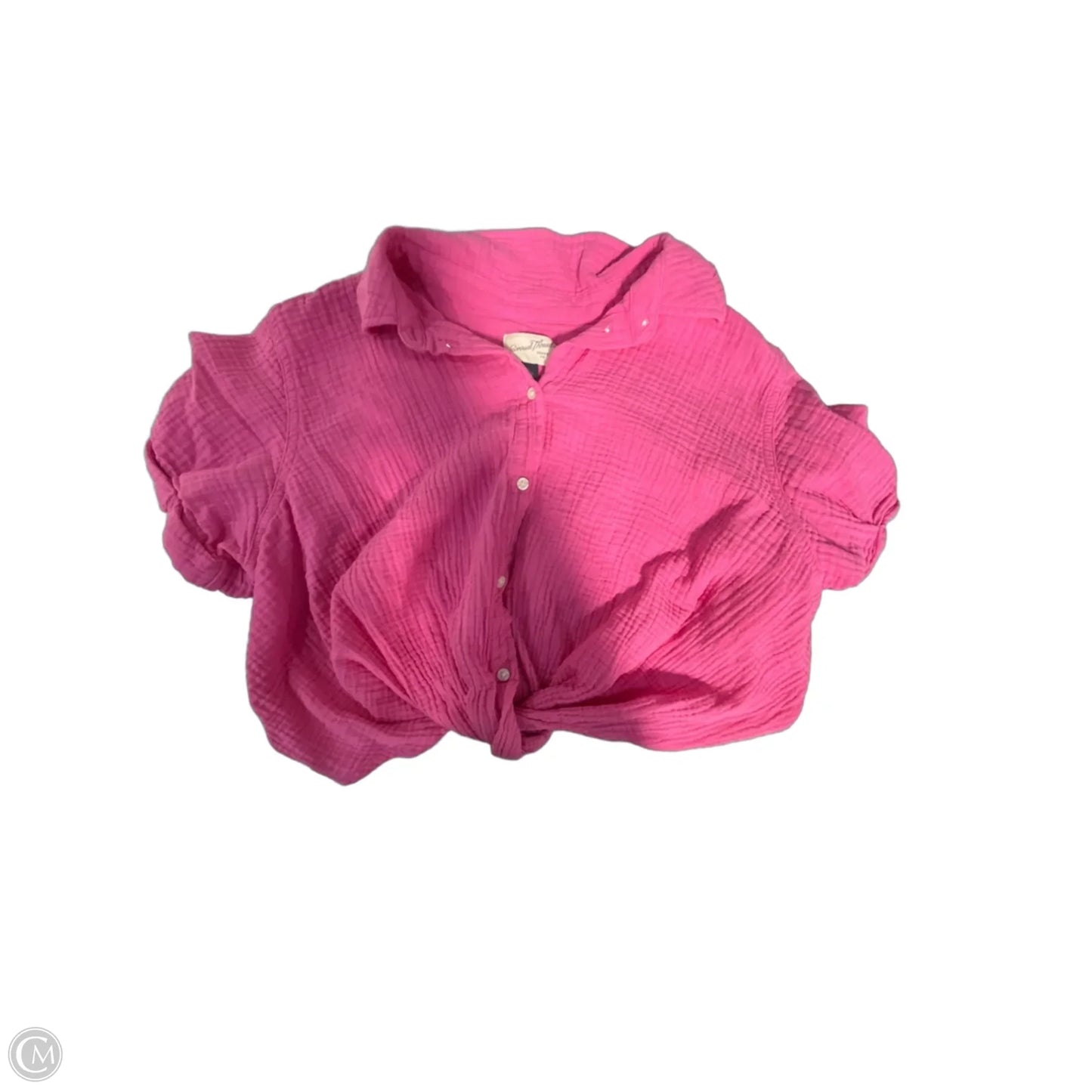 Top Short Sleeve By Universal Thread In Pink, Size: S