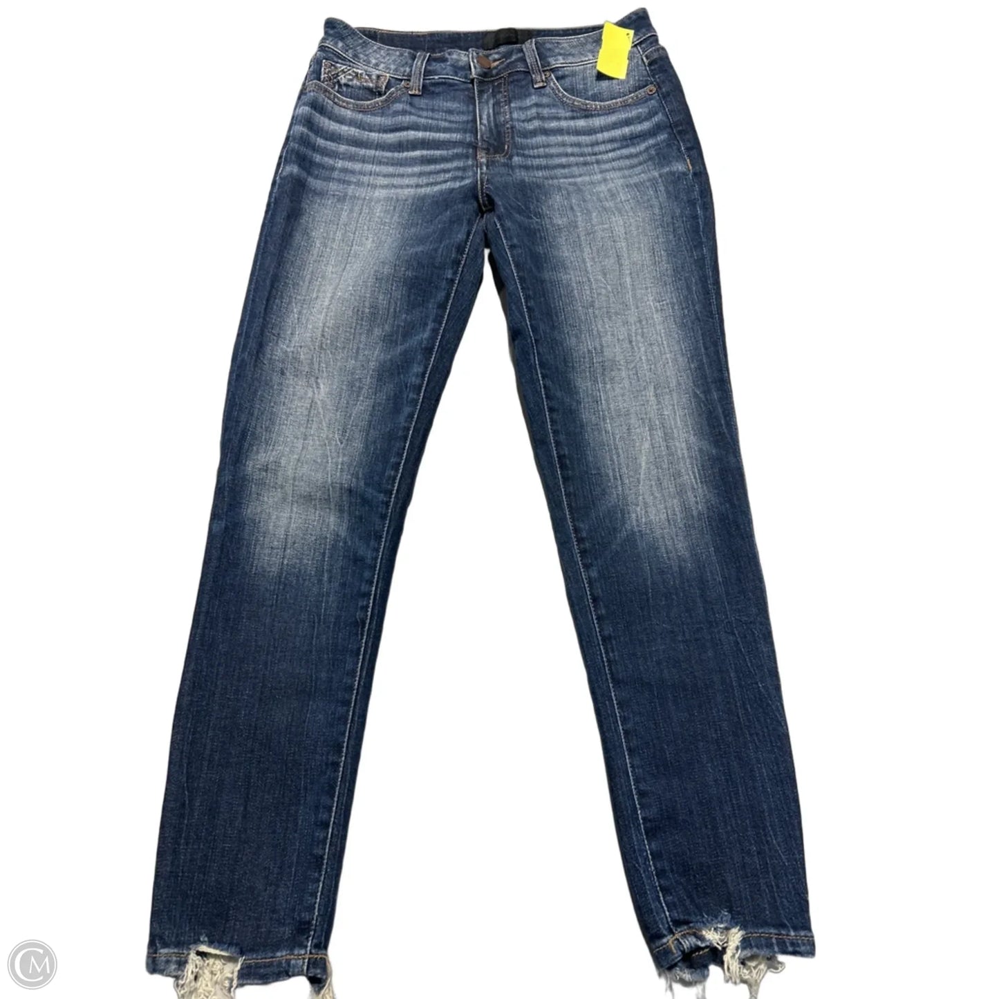 Jeans Skinny By Buckle Black In Blue, Size: 6