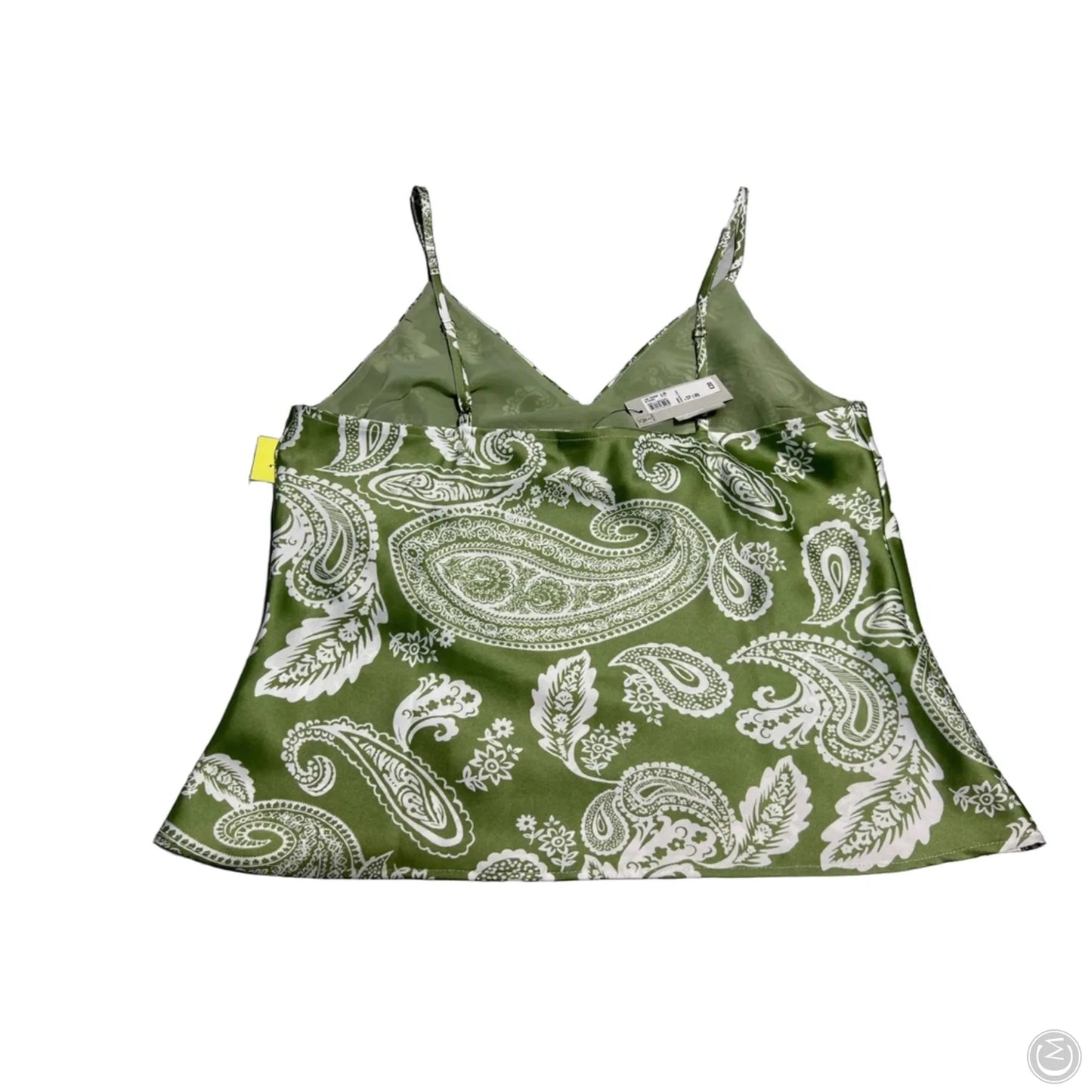 Tank Top By River Island In Green & White, Size: L